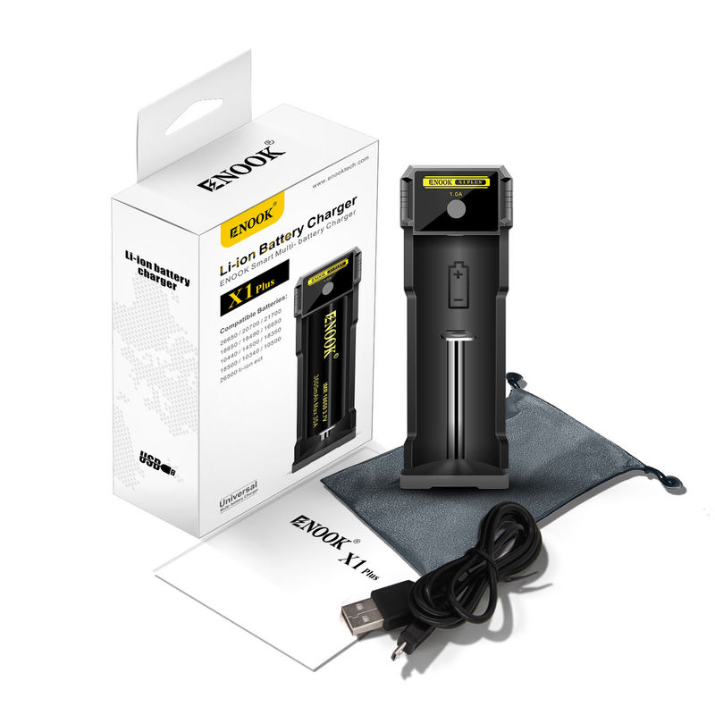 Chargeur de batterie au lithium-ion à fente unique 1.0A Courant USB 18650 Chargeur de batterie rapide