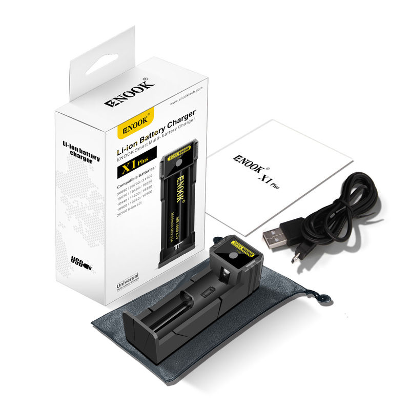 Chargeur de batterie au lithium-ion DC 5V 1A Compatible avec batterie 26650 20700 21700 18650