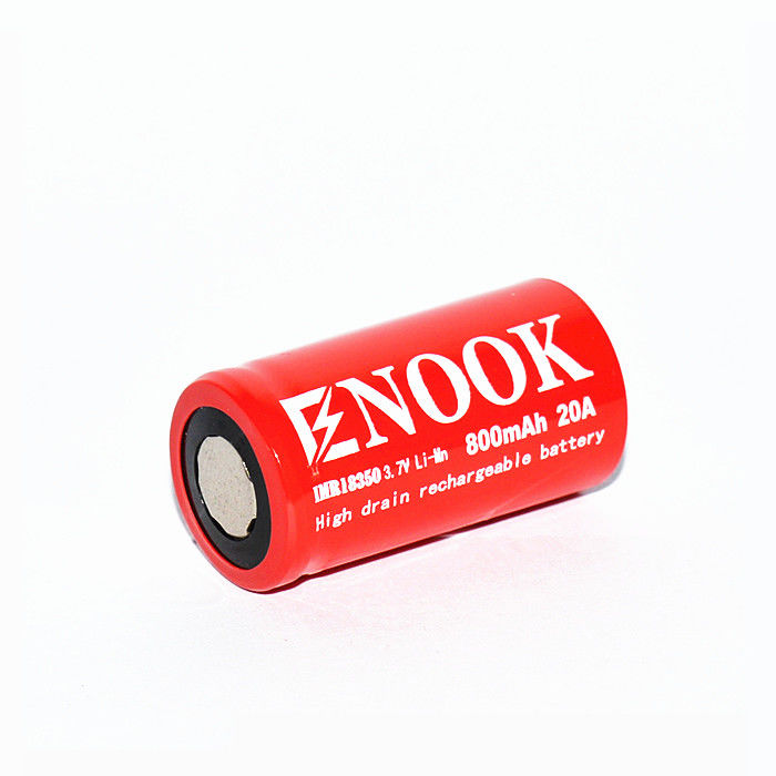 Batterie rechargeable IMR Li-Ion 800mAh 20amp 18350 Li Mn Batterie pour lampe de poche