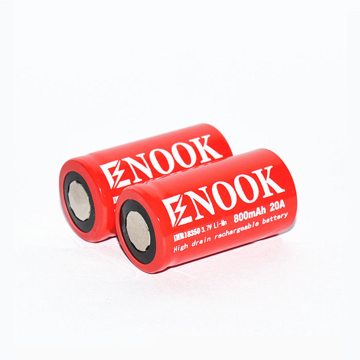 Batterie rechargeable IMR Li-Ion 800mAh 20amp 18350 Li Mn Batterie pour lampe de poche