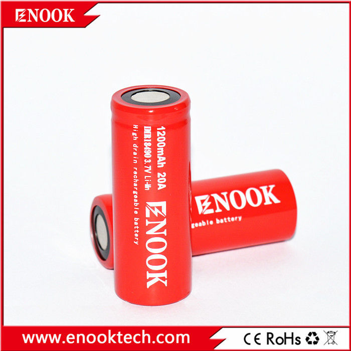 18490 Cellule de batterie au lithium-ion cylindrique 1200mAh 3.7V 20A Pour vélo électrique