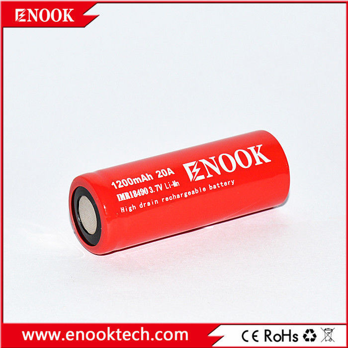 18490 Cellule de batterie au lithium-ion cylindrique 1200mAh 3.7V 20A Pour vélo électrique
