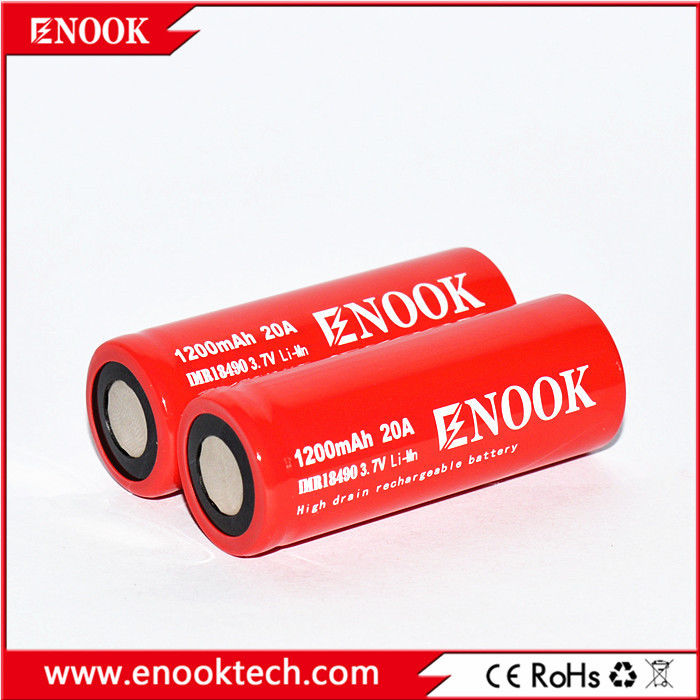 18490 Cellule de batterie au lithium-ion cylindrique 1200mAh 3.7V 20A Pour vélo électrique