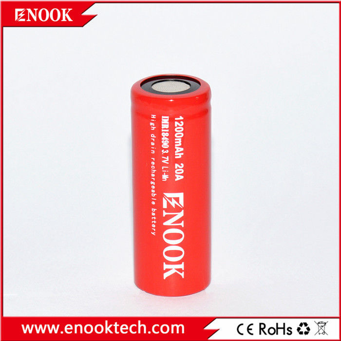 18490 1200mAh 20A 3,7V Vélo électrique Piles rechargeables Cellule à plateau Type