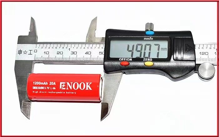 18490 1200mAh 20A 3,7V Vélo électrique Piles rechargeables Cellule à plateau Type