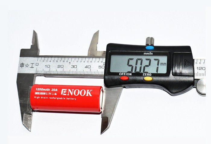 Enook 1200mAh 20A batterie au lithium-ion Cellule 3.7V 18500 batterie rechargeable au lithium-ion