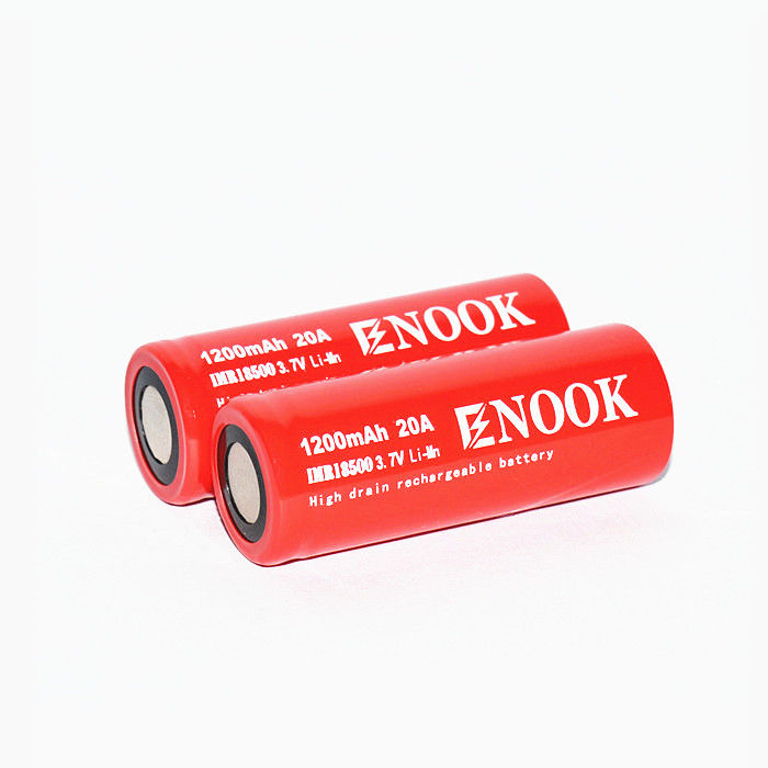 Enook 1200mAh 20A batterie au lithium-ion Cellule 3.7V 18500 batterie rechargeable au lithium-ion