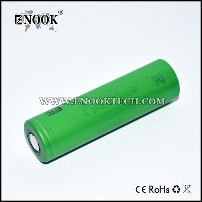 Spécifications de la batterie Vtc5 2600mAh en gros en batterie rechargeable ionique 3.7V 18650
