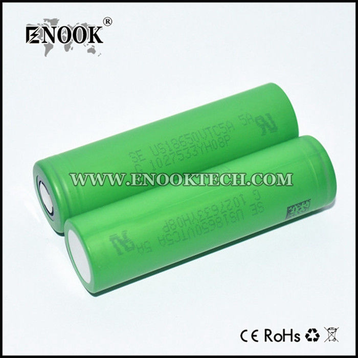 Spécifications de la batterie Vtc5 2600mAh en gros en batterie rechargeable ionique 3.7V 18650