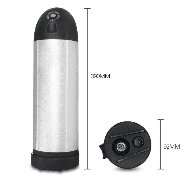 36V 20Ah E Bike batterie au lithium Paquet de bouilloire en argent Type personnalisé