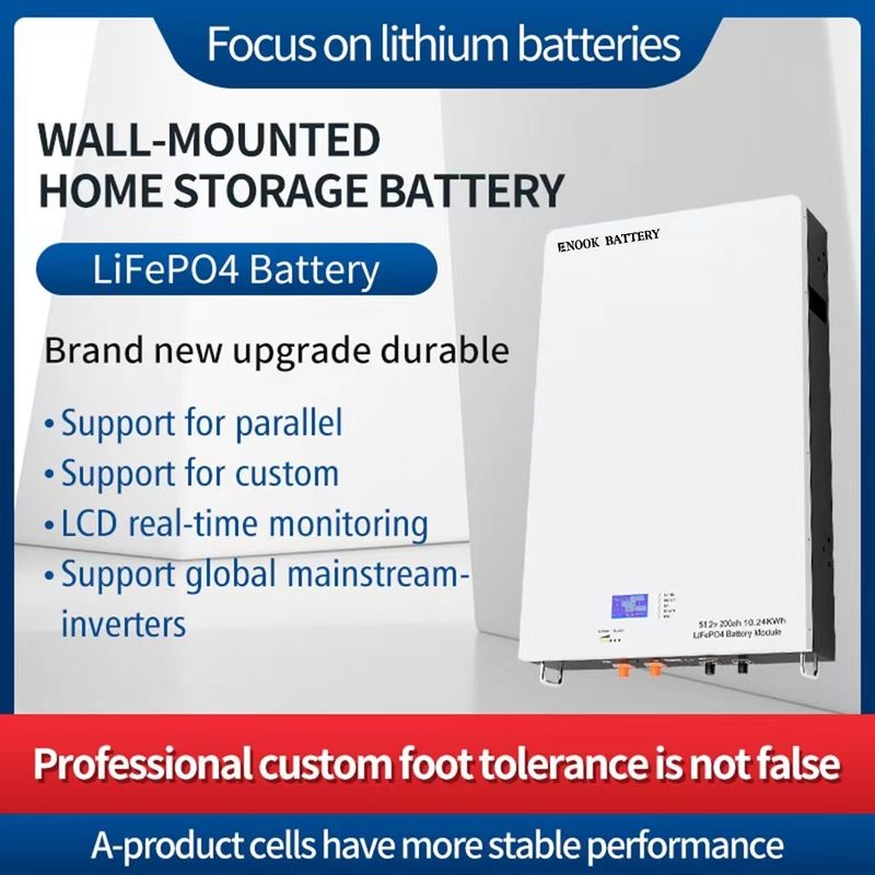 51.2V LiFePO4 Batterie solaire de stockage d'énergie personnalisée pour un onduleur hybride