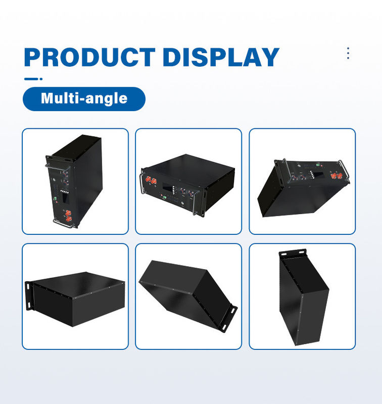 51.2V Black LiFePO4 Batterie de stockage d' énergie Pour les UPS, les batteries de serveur montées sur rack