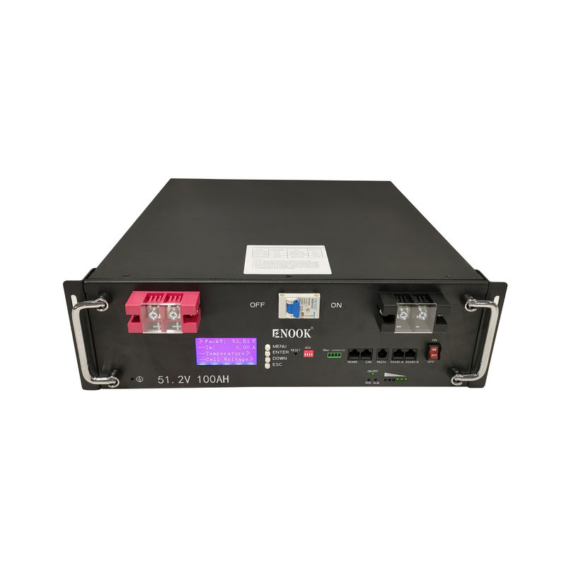 Batterie au lithium Enook 51.2V 100ah 200ah LiFePO4 Serveur rack Batterie avec affichage LCD pour le système de stockage de batterie à domicile