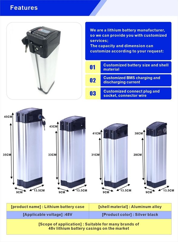 12V 24V 48V 36V 10Ah 20Ah E Scooter batterie personnalisée