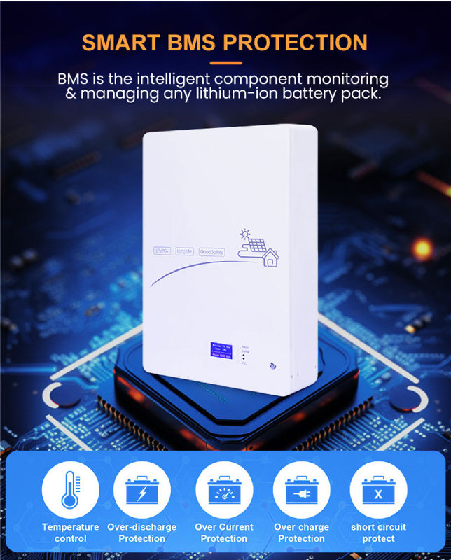 Accueil Powerwall Batterie solaire de stockage solaire Lithium 200Ah 10Kw 20Kw 50Kw 48V 51V 100Ah Lifepo4 batterie au lithium-ion