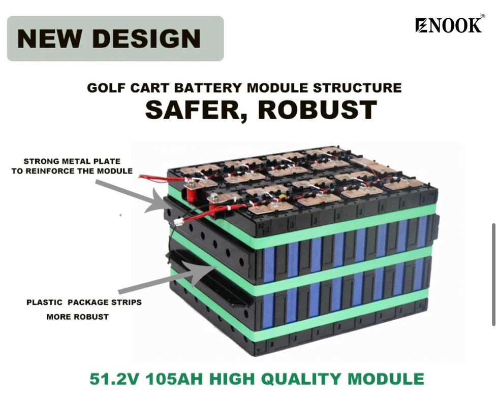 Une batterie de lithium fer phosphate écologique, une batterie de panier de golf au lithium-ion, 472*334*243 mm
