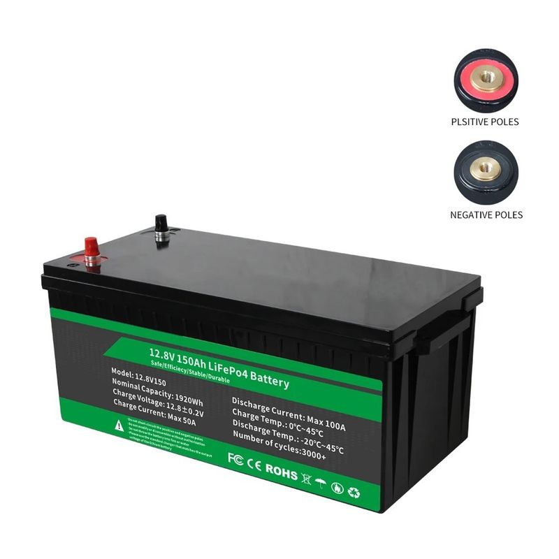 Une batterie au lithium de 12,8 v 100ah 200ah 300ah avec Smart BMS pour le stockage de l'énergie