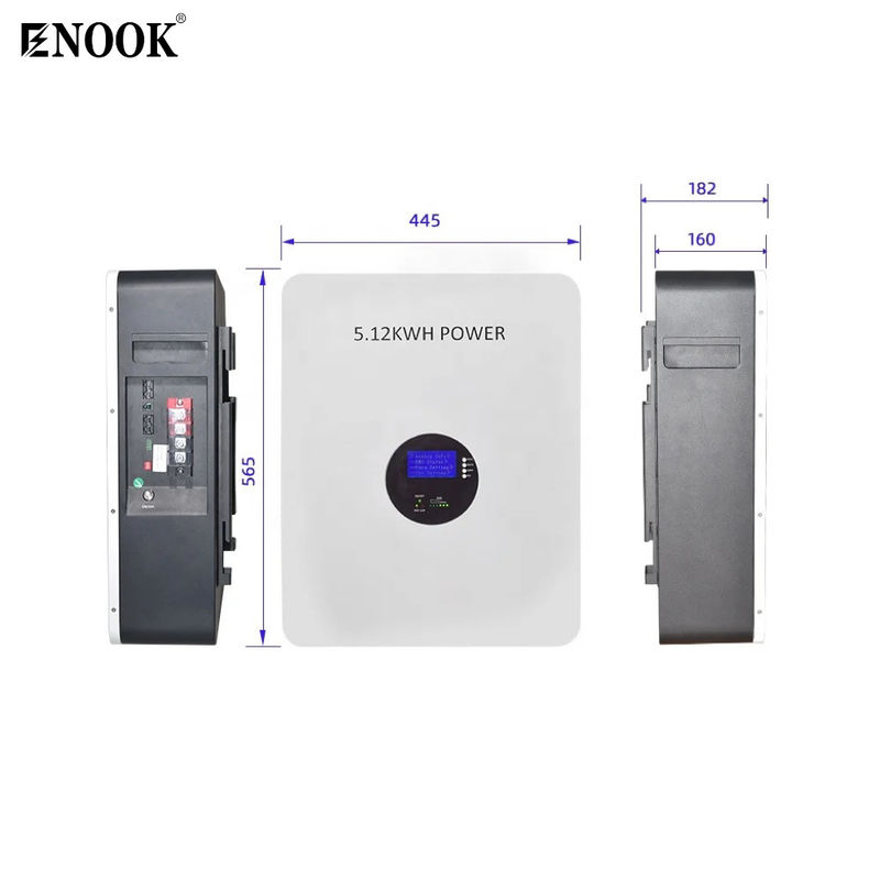 48v 51.2v 10 Kw 200ah Lithium Power Wall Lithium Solar Battery Powerwall Système hybride d'alimentation solaire