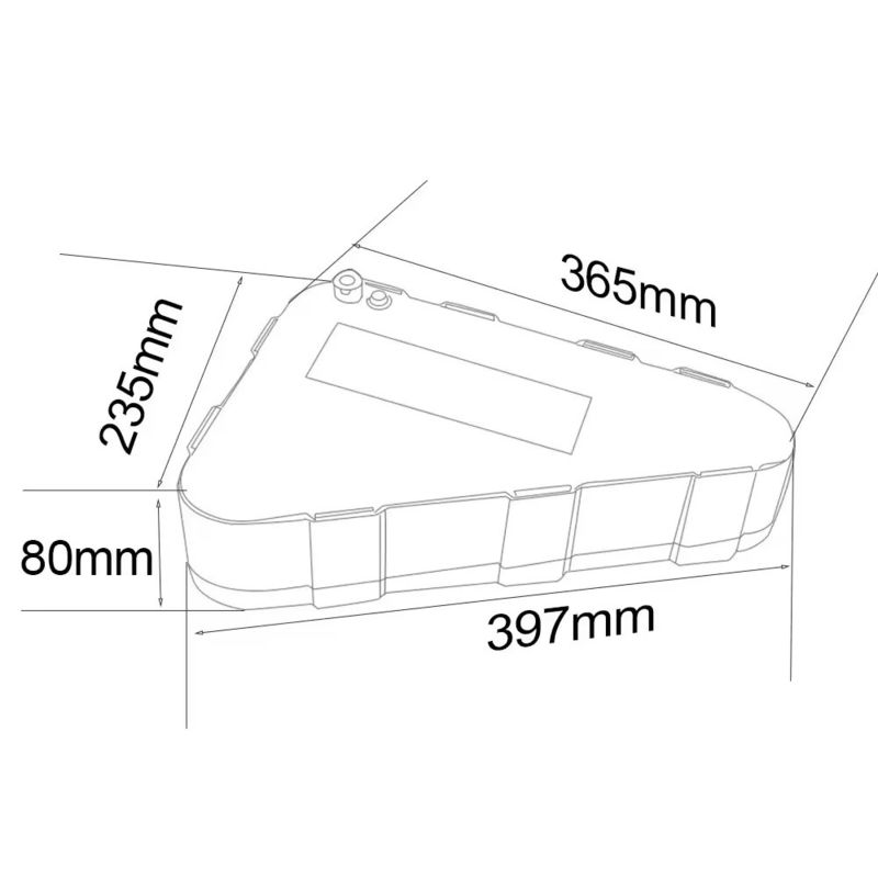 Batterie triangulaire personnalisée Vélo électrique e vélo 48v 20ah batterie lithium-ion pour ebike