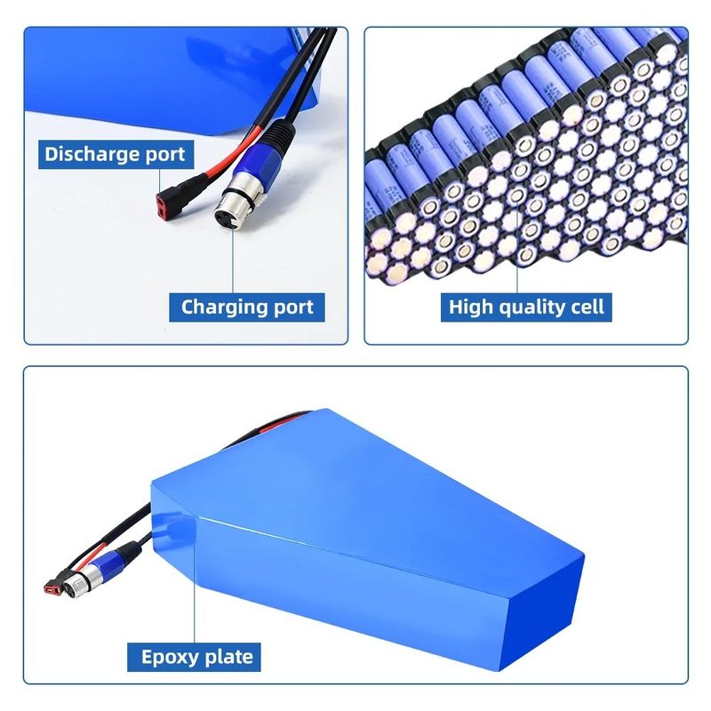 18650 Triangle cellulaire 36V / 48V / 52V / 60V / 72V batterie de vélo électrique avec 13Ah ~ 17,5Ah Capacité