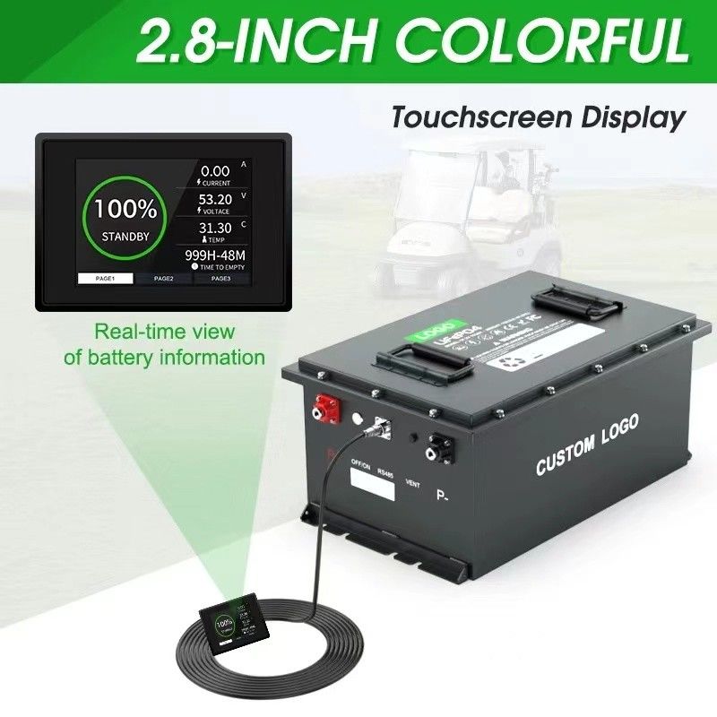 OEM/ODM Lifepo4 Batterie de voiture de golf Batterie 24V 36V 48V 72V 50Ah 100Ah 200Ah avec Smart BMS