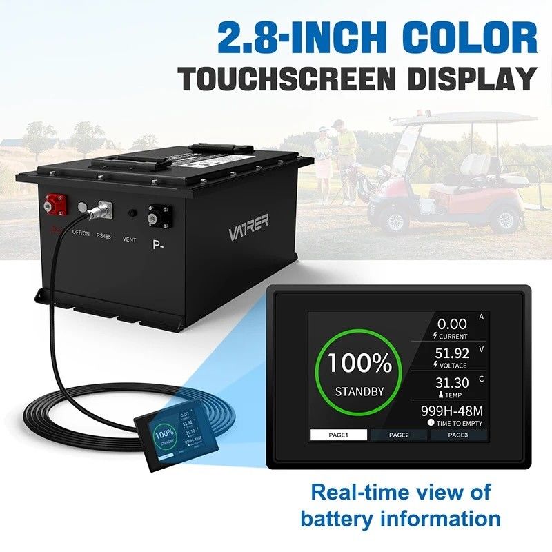 36v 48v 72v 100ah 200ah Lithium Ion Golf Cart batterie pour écologique