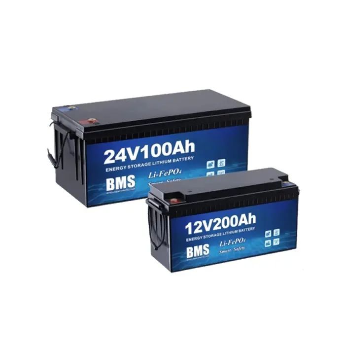 Durée de vie profonde 4000 fois 12V 200ah Batterie LiFePO4 pour le système de stockage solaire à domicile et le camping-car